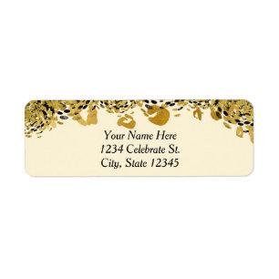 Gold & Black Exotische Dschungel Gepard Glam Creme