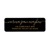 Gold Black Extravagant Handwriting Script-Rücksend (Vorne)