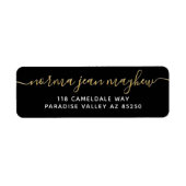 Gold Black Extravagant Handwriting Script-Rücksend (Vorne)