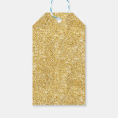 Gold Black Family Frohe Weihnachten Holly Glitzer Geschenkanhänger (Rückseite)