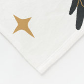 Gold Black First Christmas Tree Muster Custom Fleecedecke (Ecke)