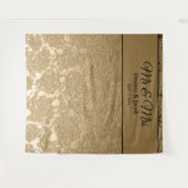 Gold Black Floral Foto Stand Hochzeitsvorhang Wandteppich (Vorderseite (Horizontal))