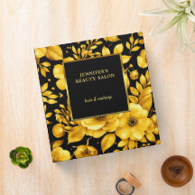 Gold black flowers professional appointment