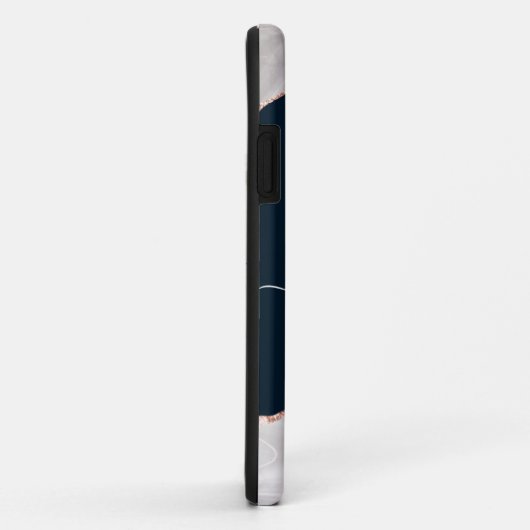 GOLD BLACK FOGRA AGATE MONOGRAM, DC WHITE & ROSE Case-Mate iPhone HÜLLE (Hinten/Rechts)