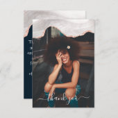 GOLD BLACK FOGRA AGATE MONOGRAM, DC WHITE & ROSE DANKESKARTE (Vorne/Hinten)