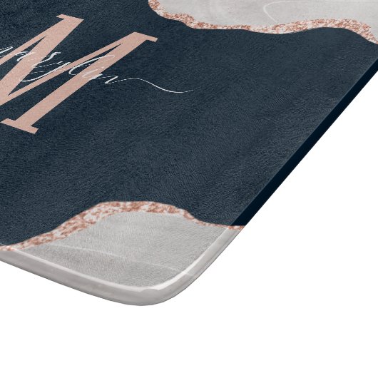 GOLD BLACK FOGRA AGATE MONOGRAM, DC WHITE & ROSE SCHNEIDEBRETT (Ecke)