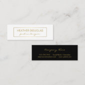 Gold Black Foil Shine Mini Visitenkarte (Vorne/Hinten)