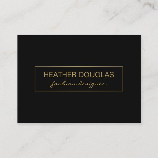 Gold Black Foil Shine Visitenkarte (Vorderseite)