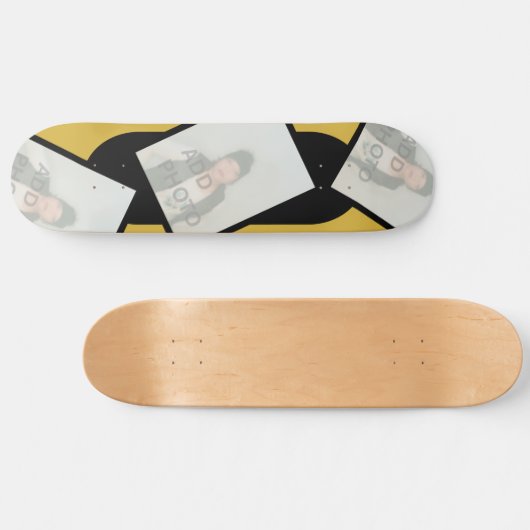 Gold Black Foto Skateboard (Horizontal)