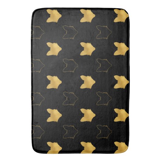 Gold Black Foxes Badematte (Vorderseite Vertikal)