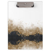 Gold & Black Friseursalon Klemmbrett (Vorderseite)