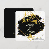 Gold & Black Geburtstag (Vorne/Hinten)