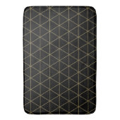 Gold Black Geometric Triangle Boho Glam Minimal Badematte (Vorderseite Vertikal)
