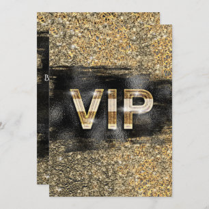 Gold & Black Glam Chic Club VIP Party Einladungen