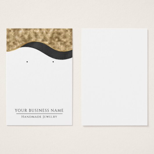 Gold Black Glam Earring Display Cards (Vorne & Hinten)