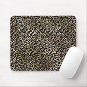Gold Black Glam Leopard Print Mousepad (Mit Mouse)