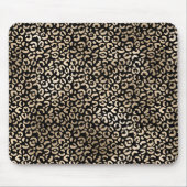 Gold Black Glam Leopard Print Mousepad (Vorne)