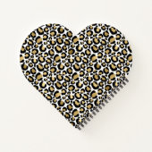 Gold Black Glam Leopard Print Notizblock (Rückseite)