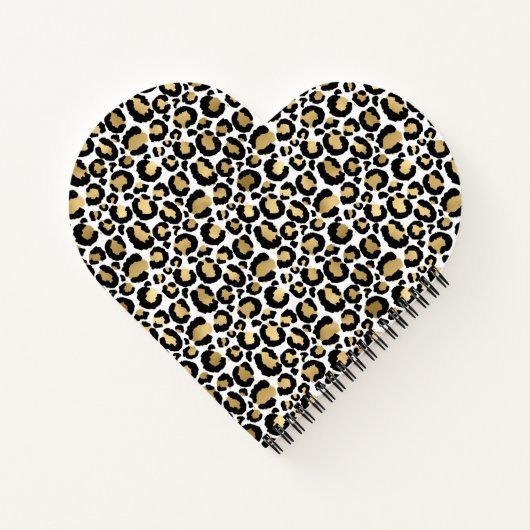 Gold Black Glam Leopard Print Notizblock (Rückseite)