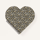Gold Black Glam Leopard Print Notizblock (Vorderseite)