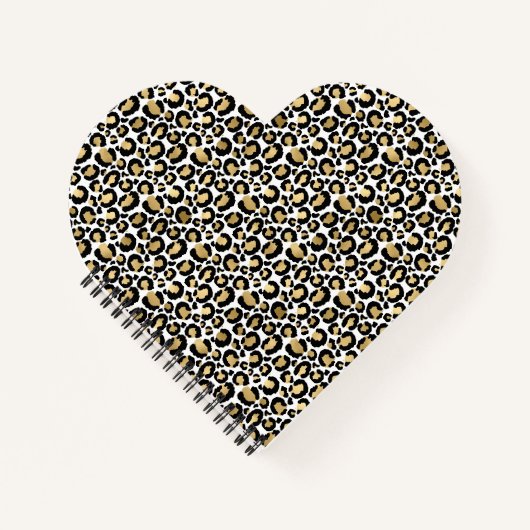 Gold Black Glam Leopard Print Notizblock (Vorderseite)