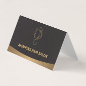 Gold Black Glamour Stylist | Haar und Schönheit Visitenkarten (Vorderseite)