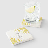 Gold Black Glittery Hochzeitsgeschenk Gefallen Pal Steinuntersetzer (Seitenansicht)