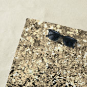 Gold Black Glitzer Girly Monogram Initials Strandtuch (Beispiel)