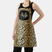Gold & Black Glitzer Glam Leopard Spots drucken Schürze (InSitu)
