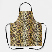 Gold Black Glitzer Leopard Schürze (Vorderseite)
