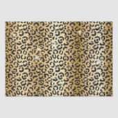 Gold Black Glitzer Leopard Seidenpapier (Vorderseite)