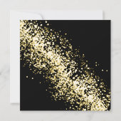 Gold Black Glitzer Moderne Hochzeitseinladung Einladung (Rückseite)