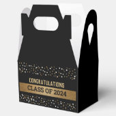 Gold Black Graduate Personalisiert Class of 20214 Geschenkschachtel (Geöffnet)