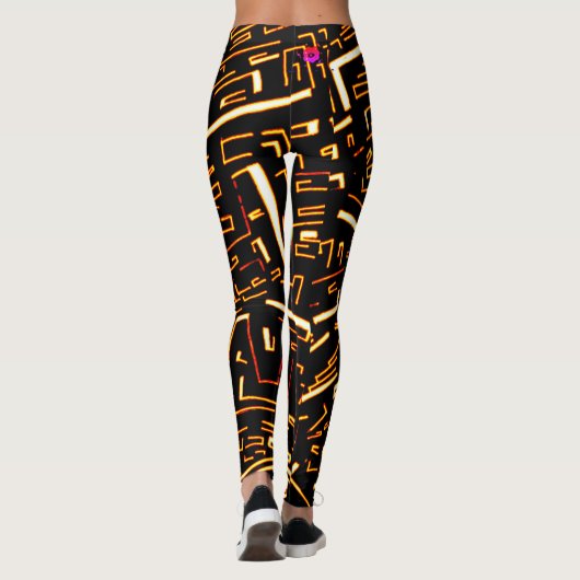 Gold Black Groovy Leggings (Rückseite)