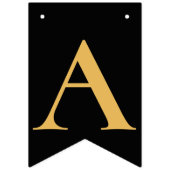 Gold Black Happy Birthday Bunting Flags Wimpelkette (Dritte Fahne)