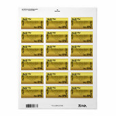Gold Black Holly Border Address Label Adressaufkleber (Vorne)