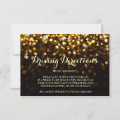 Gold Black Hollywood Glitz Glam Empfang Card Einladung (Rückseite)