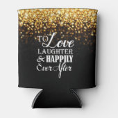 Gold Black Hollywood Glitz Glam Wedding Dosenkühler (Vorderseite)