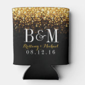 Gold Black Hollywood Glitz Glam Wedding Dosenkühler (Rückseite)
