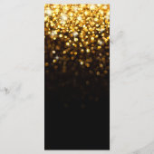 Gold Black Hollywood Glitz Glam Wedding Menü Menükarte (Rückseite)
