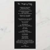 Gold Black Hollywood Glitz Glam Wedding Program Programm (Rückseite)