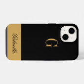 Gold Black iPhone Hülle (Rückseite (Horizontal))