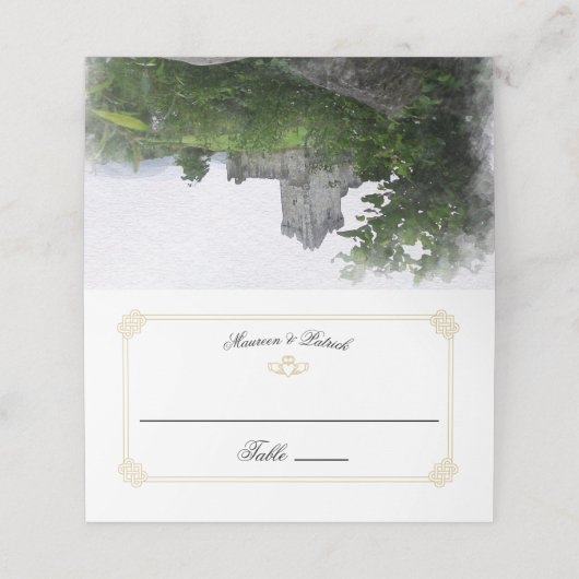 Gold & Black Ireland Platzkarte (Außenseite Aufgefaltet)