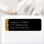 Gold & Black Irish Wedding-Rücksendeadresse (Insitu)