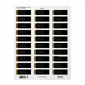 Gold & Black Irish Wedding-Rücksendeadresse (Vorne)