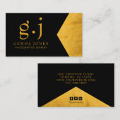 Gold Black Jewelier Designer Imitate Gold Foil Edg Visitenkarte (Vorne/Hinten)