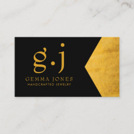 Gold Black Jewelier Designer Imitate Gold Foil Edg Visitenkarte
