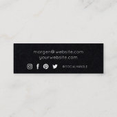 Gold & Black Kettlebell Personal Fitness Trainer Mini Visitenkarte (Rückseite)