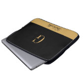 Gold Black Laptopschutzhülle (Vorne Knopf)