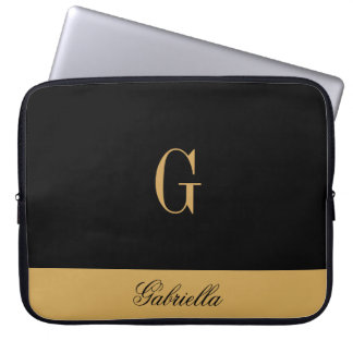 Gold Black Laptopschutzhülle